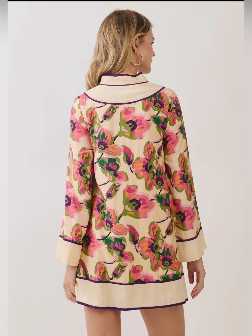 LOVE! High Summer Floral Tunic Dresses Tuckernuck Sz M L - Picture 5 of 10